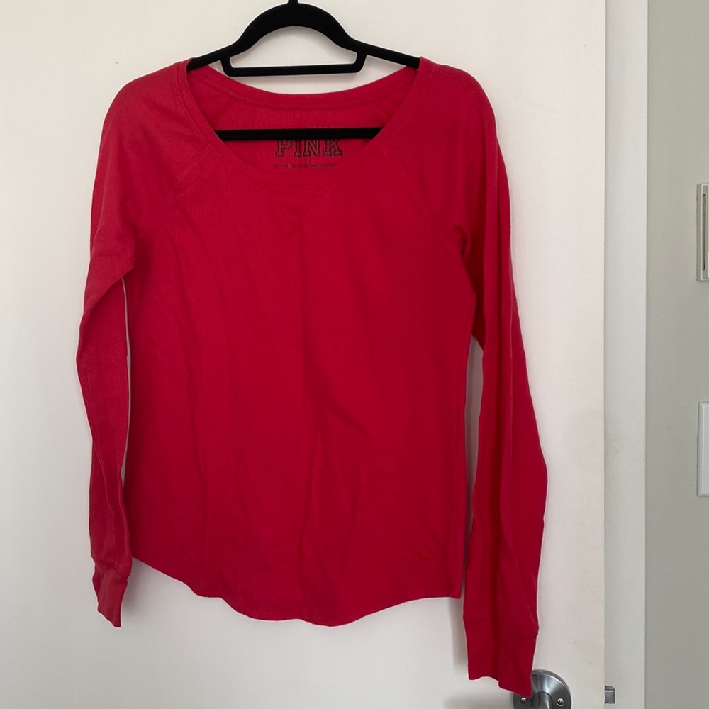 Pink thermal long sleeve top